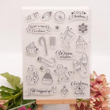Álbum de Scrapbook con Sellos Claros para Navidad