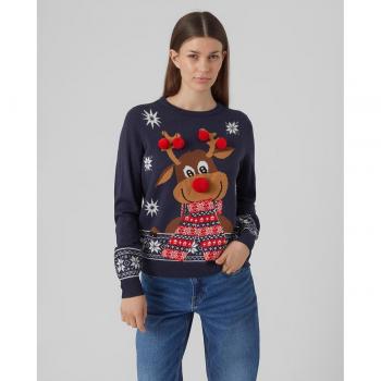 Jersey navideño de mujer con pompones de Vero Moda