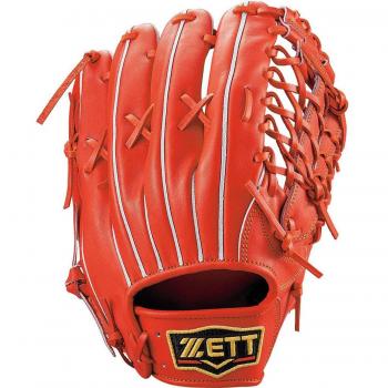 Zett BPROG670 Rigid Deep Orange Outfield Glove (Japan)