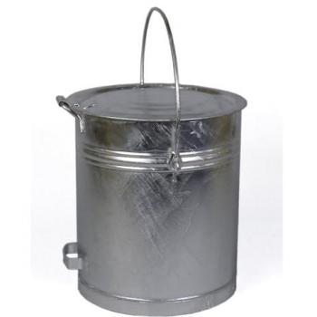 Renner 40‑Liter Sheet Metal Recyclable Bin with Snap‑Hinge Lid