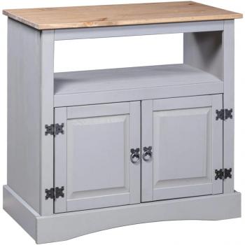 VidaXL Living Room TV Cabinet – Mexican Pine, Grey, 80×43×78 cm (Corona Range)