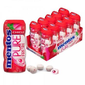 Mentos Goma Fresa 10 Unid