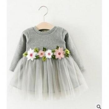 Vestido de Princesa de Manga Larga para Niña