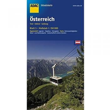 Collectif Adac Urlaubskarte Tirol, Osttirol, Salzburg 1:150.000: Register: Legende, Citypläne, Ortsregister Mit Postleitzahlen. Karte: Sehenswürdigkeiten, ... Nationalparks, Landschaftlich Schöne Strecken