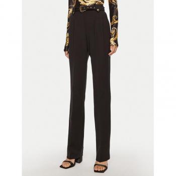 Pantaloni di Tessuto Nero Straight Fit Versace 77HAA117
