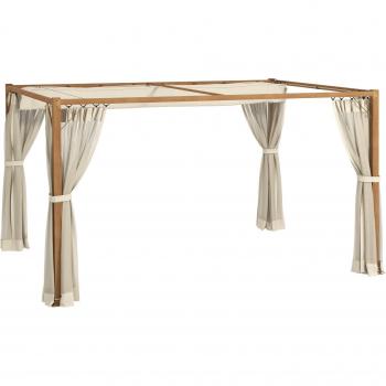 Pérgola Exterior 4x3 m Outsunny – Marco de Aluminio, Techo Retráctil y Tela Protectora