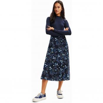 Vestito Midi Combinato di Fiori