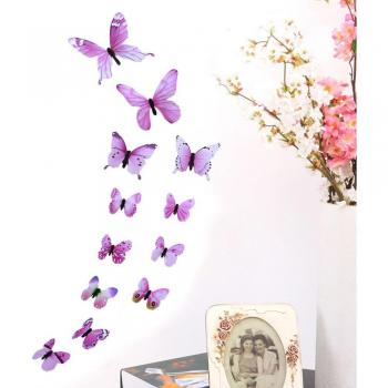 12pcs Glow-in-the-Dark Butterfly Decor