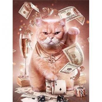 Art de Diamant 5D Chat en Point de Croix