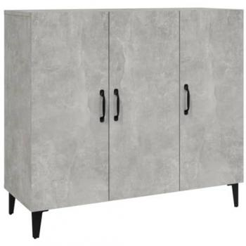 Soggiorno Credenza Cassettiera Buffet Mobile Legno Grigio 90x34x80