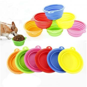Scodelle silicone pieghevoli da viaggio per cani e gatti