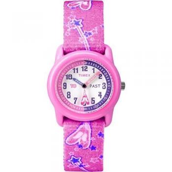Montre Timex Kids Cadran Blanc Bracelet Élastique Rose