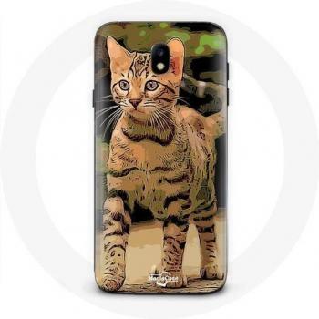 Fodera per Samsung Galaxy J7 2017 con Disegno di Gatti Bengal