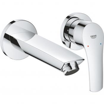 Grohe Eurosmart Mitigeur Monocommande de lavabo, Fixation murale, 2 trous, Chrome