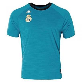 Real Madrid Adidas Men’s Short Sleeve Shooter Top – Blue Azuint – Size S