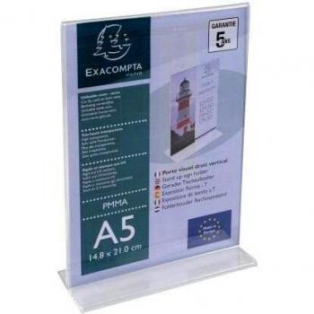 Présentoir vertical A5 transparent
