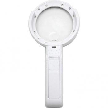 Lupa de Mesa Iluminada con Lentes de 5X y 11X, Carga USB y 8 LEDs