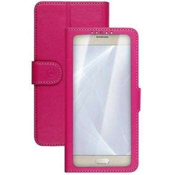 Celly Unica View Custodia a Libro Rosa