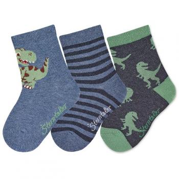 Dino-Freunde Söckchen, 3er-Pack in Tintenblau