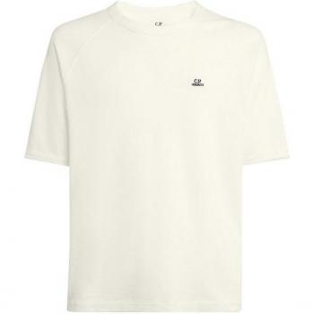 C.P. Company Damen‑/Herren‑Weißes T-Shirt (Baumwolle)