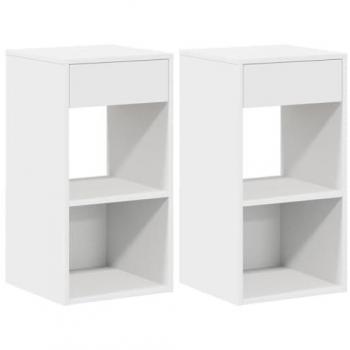 White Nightstands with Drawer