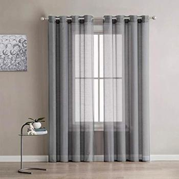 Lalafancy Décoration de Fenêtre Moderne Gris 140x245 cm