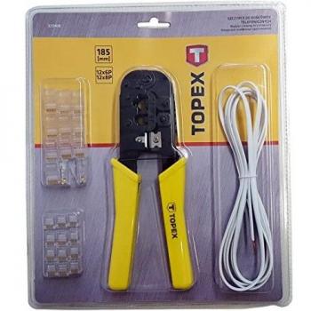 Pinza Topex 32D408 per Terminali Telefonici 6P, 8P