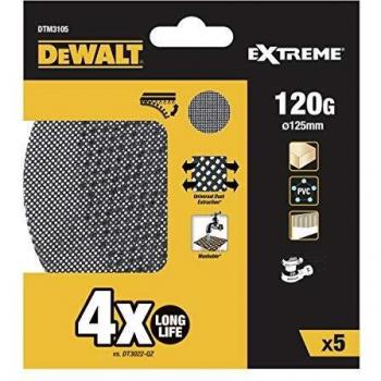Discos de lija Dewalt Ø 125 mm 120 g 5 Unidades