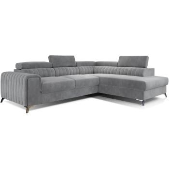 Canapé d'angle convertible LOZA avec rangement et appuis-tête ajustables