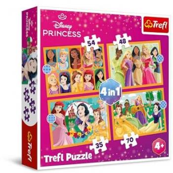 Trefl 4 in 1 Puzzle Principessa (70 pezzi)