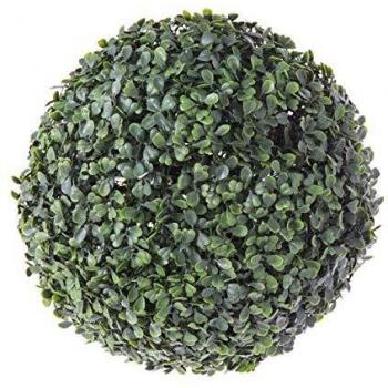 Artículo para decorar terrazas y exteriores: bola de boj verde de plástico, tamaño 30 x