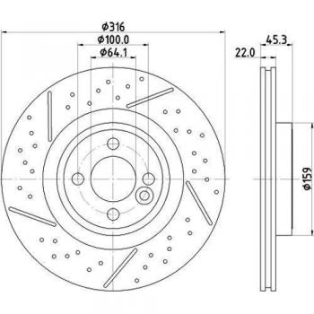 8DD 355 123-471 Hella Brake Discs