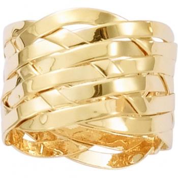 Cleopatra‑Goldring mit feinem Geflecht – 12 mm, 58 Au