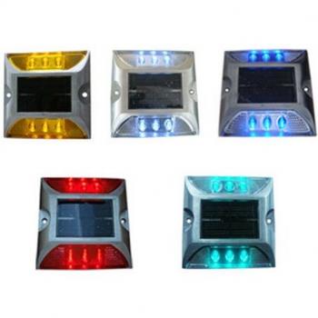 2pcs/pack IP68 White LED Solar Road Stud with 6 LED Lights