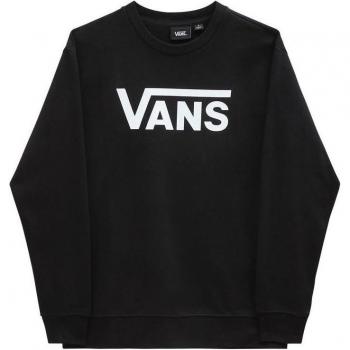 Sudadera Vans BFF Crew Drop V Logo Mujer Negro/Blanco