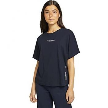 TOM TAILOR 1027256 XL Herren-Print T-Shirt “Sky Captain Blue” – Oversized Denim
