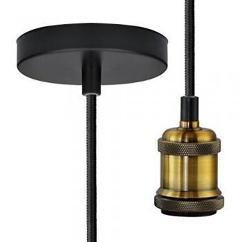 Segula Chicago 50561 Messing-LED-Pendellampe E27 – Ø 10 cm / H 2,5 cm