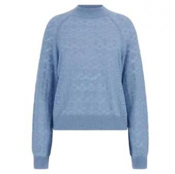 Guess Women's Blue Crew Neck Sweater, Size L