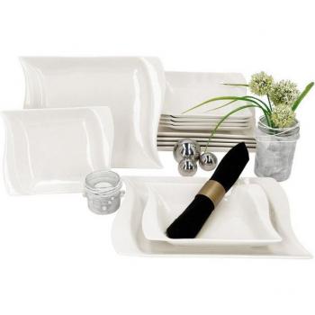 MamboCat Ivory Porzellan Geschirrset 12tlg