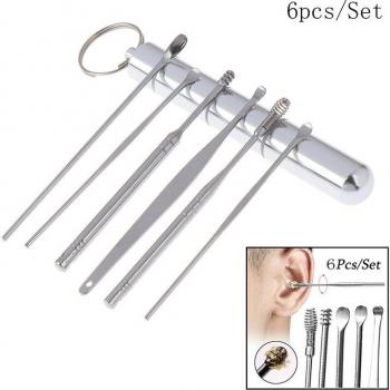 6Pcs Ear Care Tools Stainless Steel Ear Pick Set