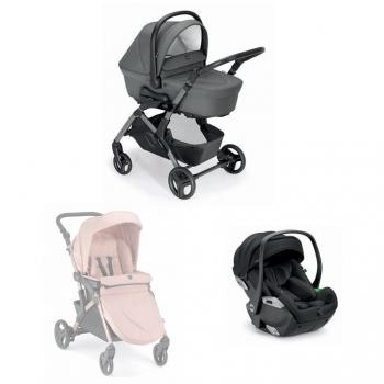 Trio Cam Fluido Easy Rosa con Fiocco e Cuore Antracite