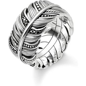 Anillo de plata pavé estilo pluma Thomas Sabo