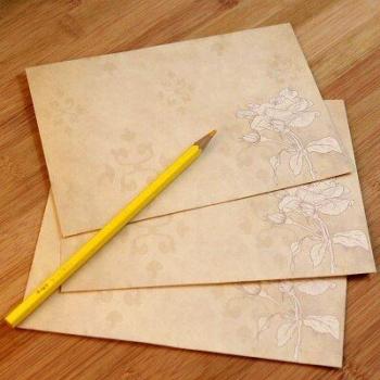12.5x17.5cm Vintage Flower Envelopes (10 Pack)