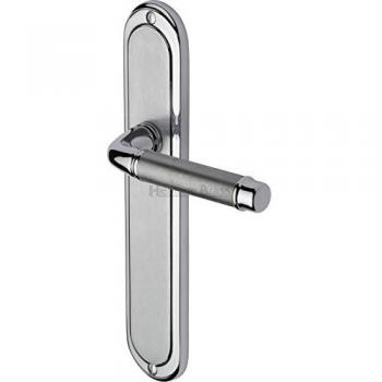 Apollo Finish Saturn Door Handle with Heritage Brass, Size: 24.7cm H X 4.8cm W