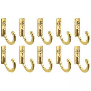 10pcs Retro Bronze Wall Mounted Coat Hooks