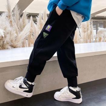 Jean décontracté avec lettres bleues, taille élastique, 4-12T, collection automne 2022