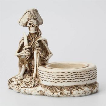 Dead Man’s Cove Ashtray – Resin Pirate Skull Décor Piece