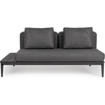 Sofa Matrix 2‑3 Sitzplätze – Aluminium, Anthrazit – Bizzotto