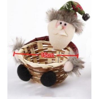 Cesta de decoración navideña de Papá Noel