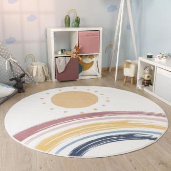 Arc‑En‑Ciel Bébé – Tapis Rond 1,60 m Paco Home